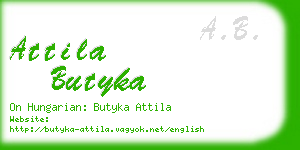 attila butyka business card